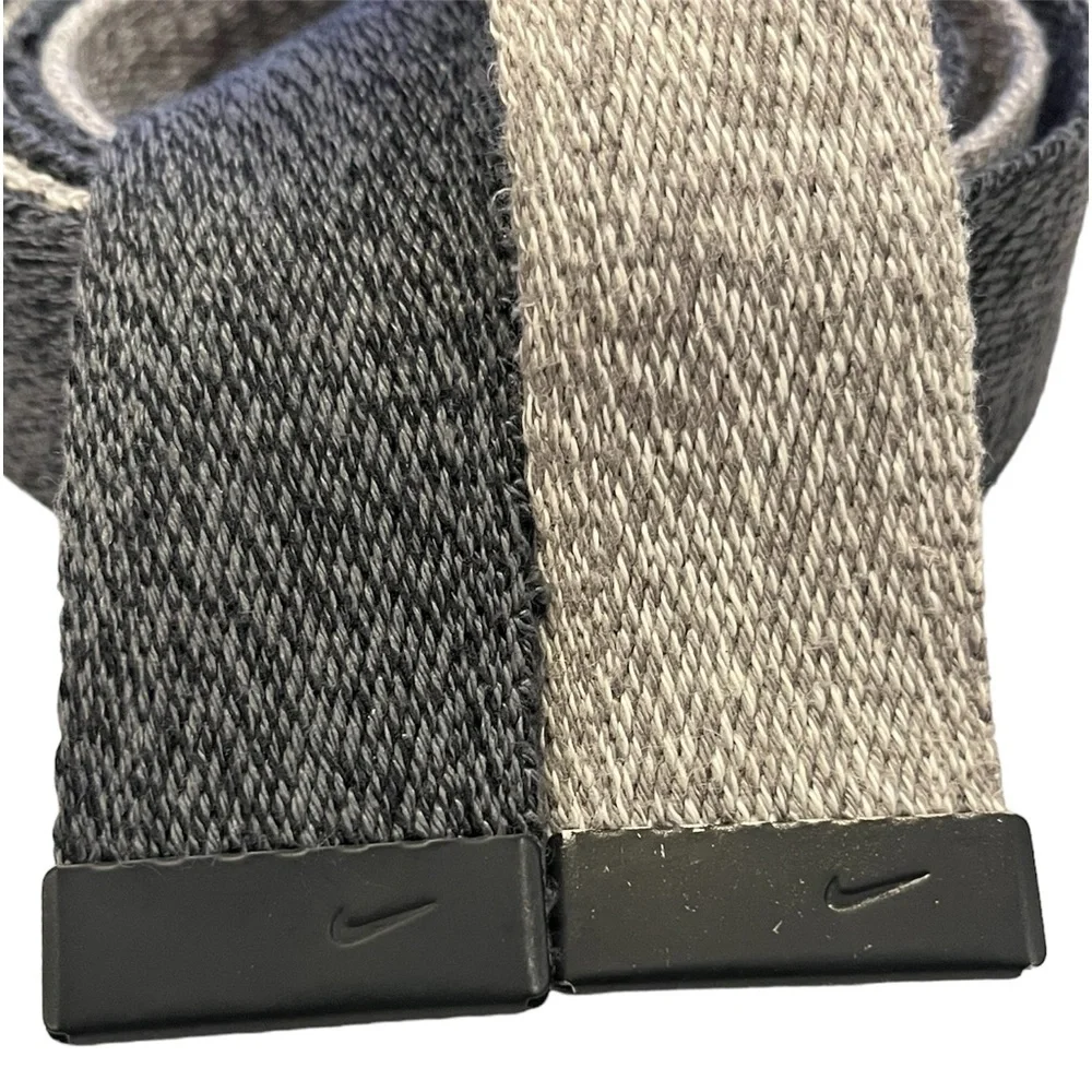 TWO Nike Golf Web Belts - No Buckle - 1.5” x 48”